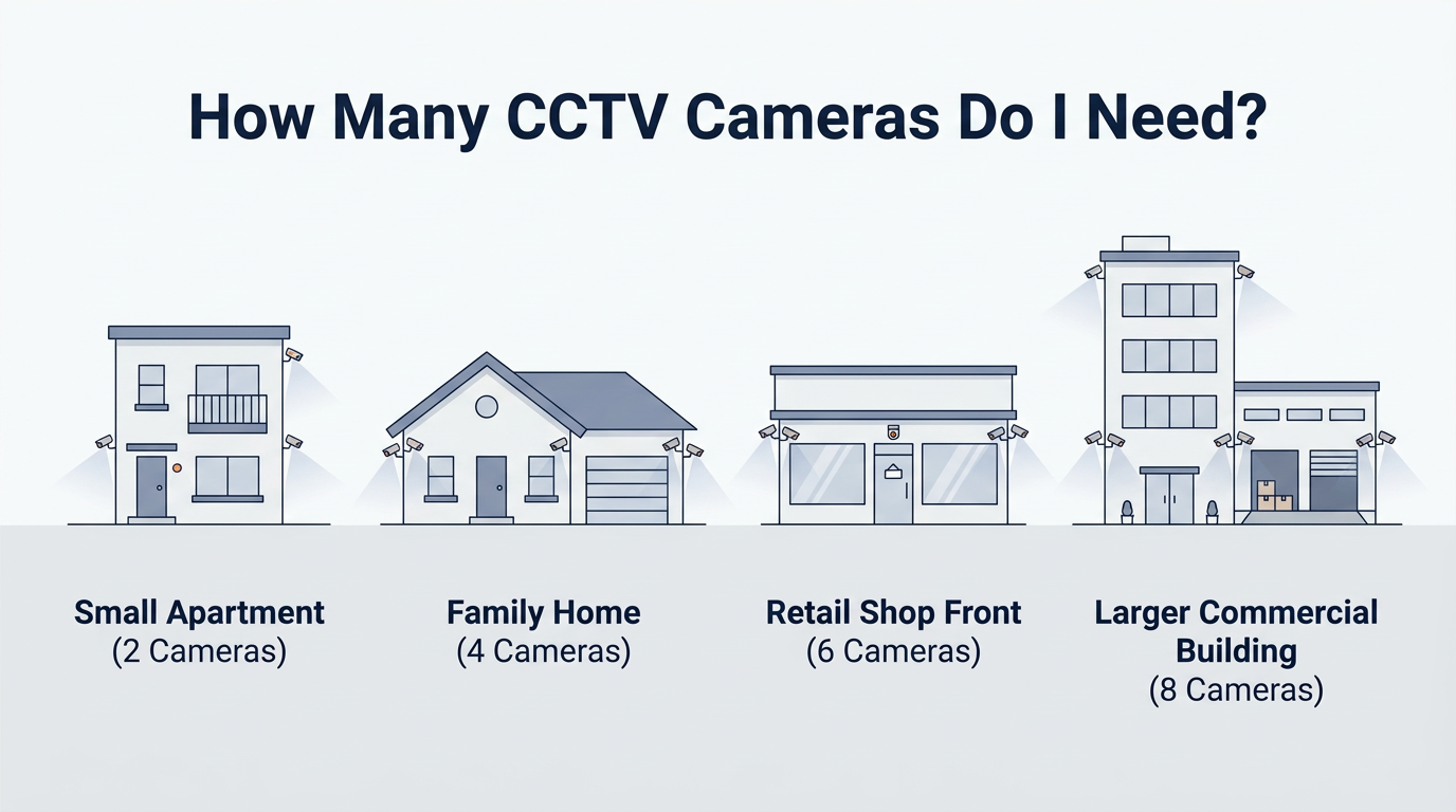 How Many CCTV Cameras Do I Need? (2, 4, 6, 8 Camera Examples)