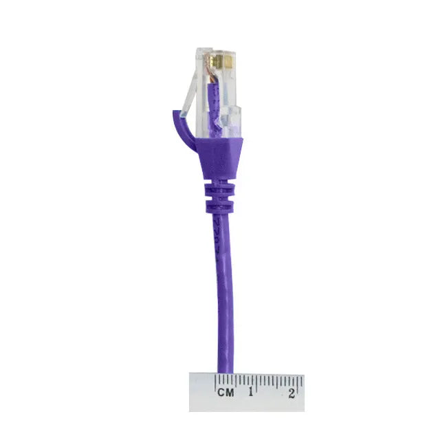 5m CAT6 Ultra Thin LSZH Ethernet Network Cable – Purple | 28AWG | High-Density | 10GbE | SAA Certified | 100% Copper