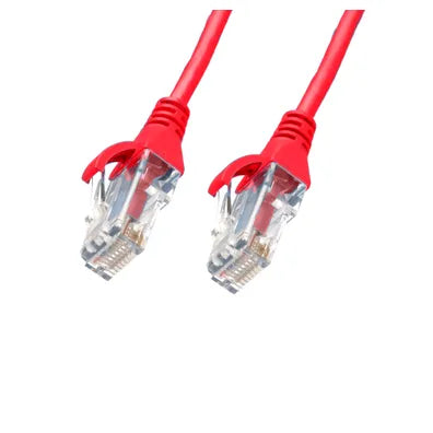 4Cabling 0.25m CAT6 Ultra Thin LSZH Ethernet Cable – Red | High-Density 10G Patch Lead (SKU: 004.004.1001)