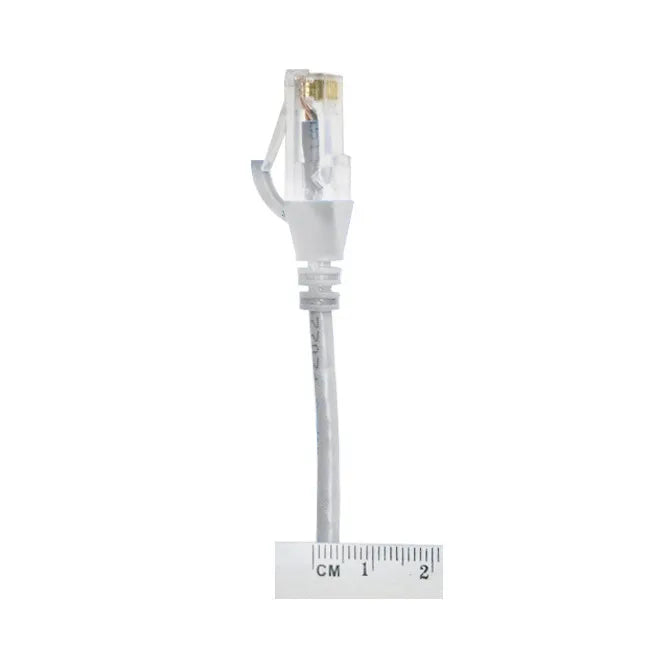 2.5m CAT6 Ultra Thin LSZH Ethernet Network Cable | White | High-Density | 10GbE | 100% Copper | RCM Certified