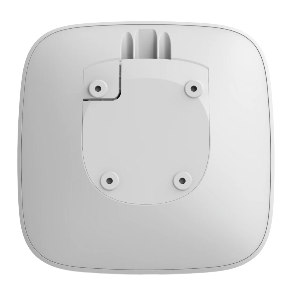 AJAX HUB 2 PLUS Jeweller White wireless security control panel with Wi-Fi, Ethernet, and LTE connectivity for alarm systems.