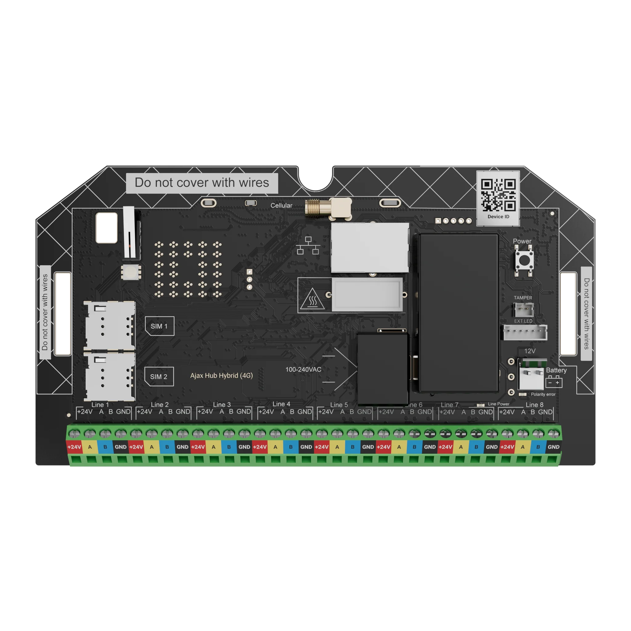 AJAX Superior Fibra Hub Hybrid (4G) Without Casing White Hybrid Security Control Panel for Case D – AJAX#124108 - CCTV Importers