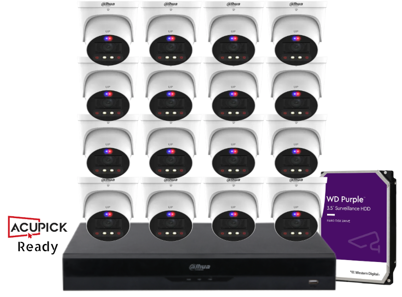 Dahua AcuPick Ready 8MP TiOC PRO Turret CCTV Kit – DH-IPC-HDW3849H-ZAS-PV-ANZ-S2 | 4/8/16 Cameras + 16CH NVR + HDD | AI Smart Surveillance System