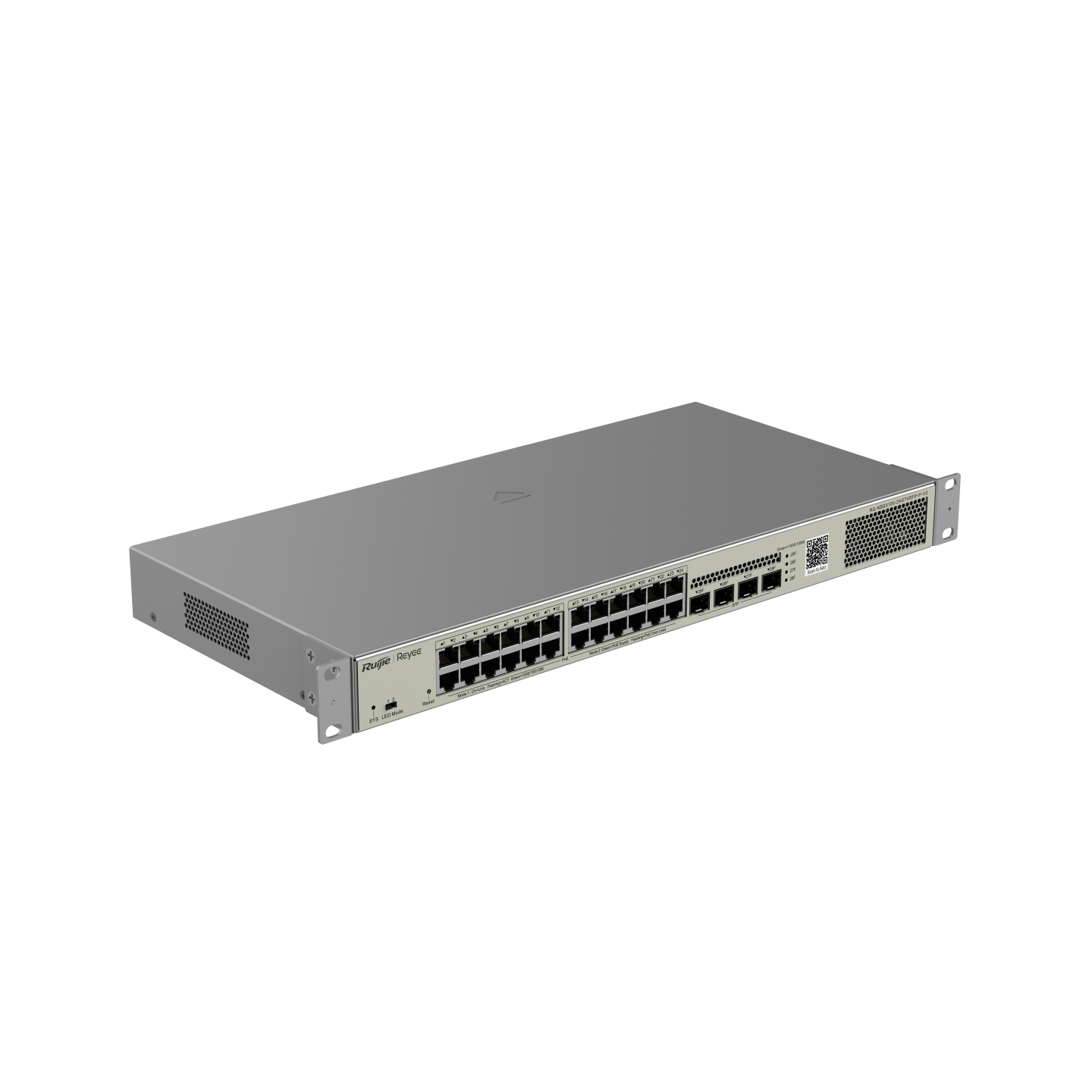 RG-NBS3100-24GT4SFP-P-V2 28-Port Gigabit Layer 2 Cloud Managed PoE Switch – 24 PoE+ Ports, 4 SFP Uplinks, 370W, Enterprise-Class