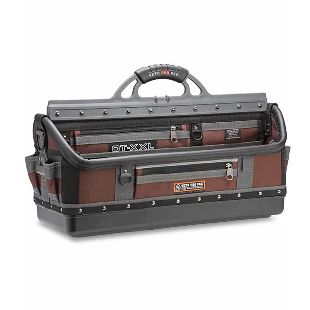 Veto Pro Pac OT-XXL Contractor Series HVAC Tool Bag – 58 Tiered Pockets, Open Style, Rugged Build for Technicians (648x241x432mm)