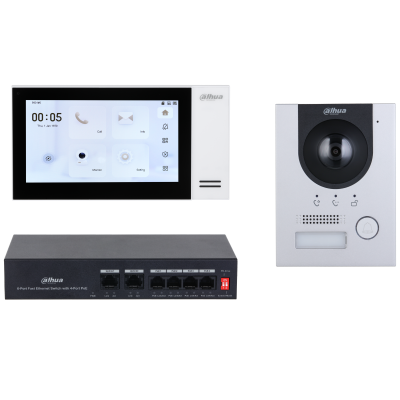 Dahua DHI-KTP01L(S)-AUS-S2 SURFACE MOUNTED IP Video Intercom Kit, 2MP Camera, 7" Touchscreen, and Mobile Access