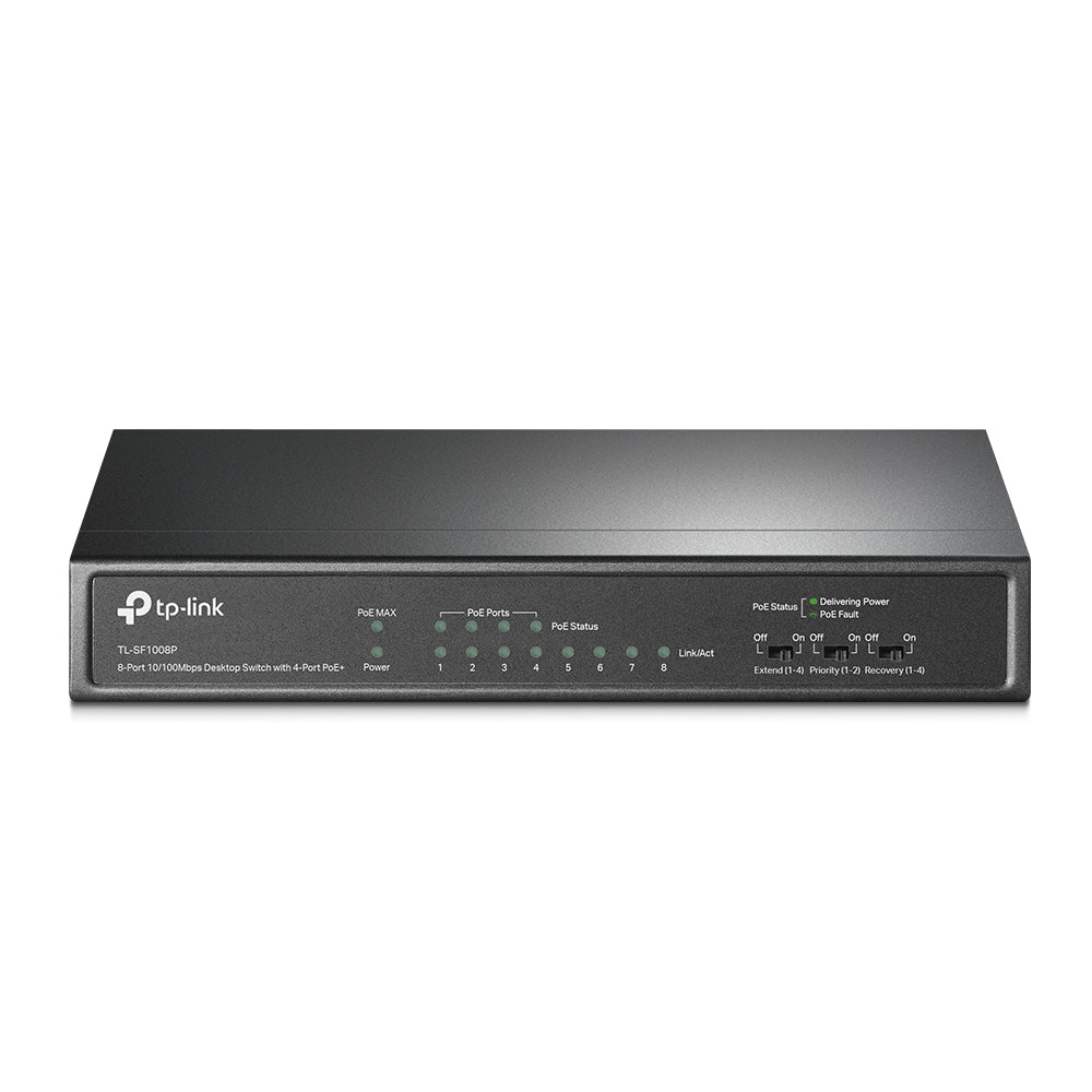 TP-Link TL-SF1008P 8-Port 10/100Mbps Desktop PoE+ Switch | Affordable Power and Connectivity