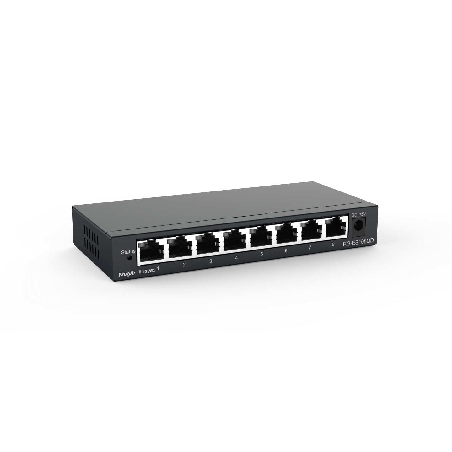 RG-ES108GD 8-Port 10/100/1000 Mbps Unmanaged Non-PoE Switch – Gigabit, Fanless, High-Performance Home & Small Office Networking