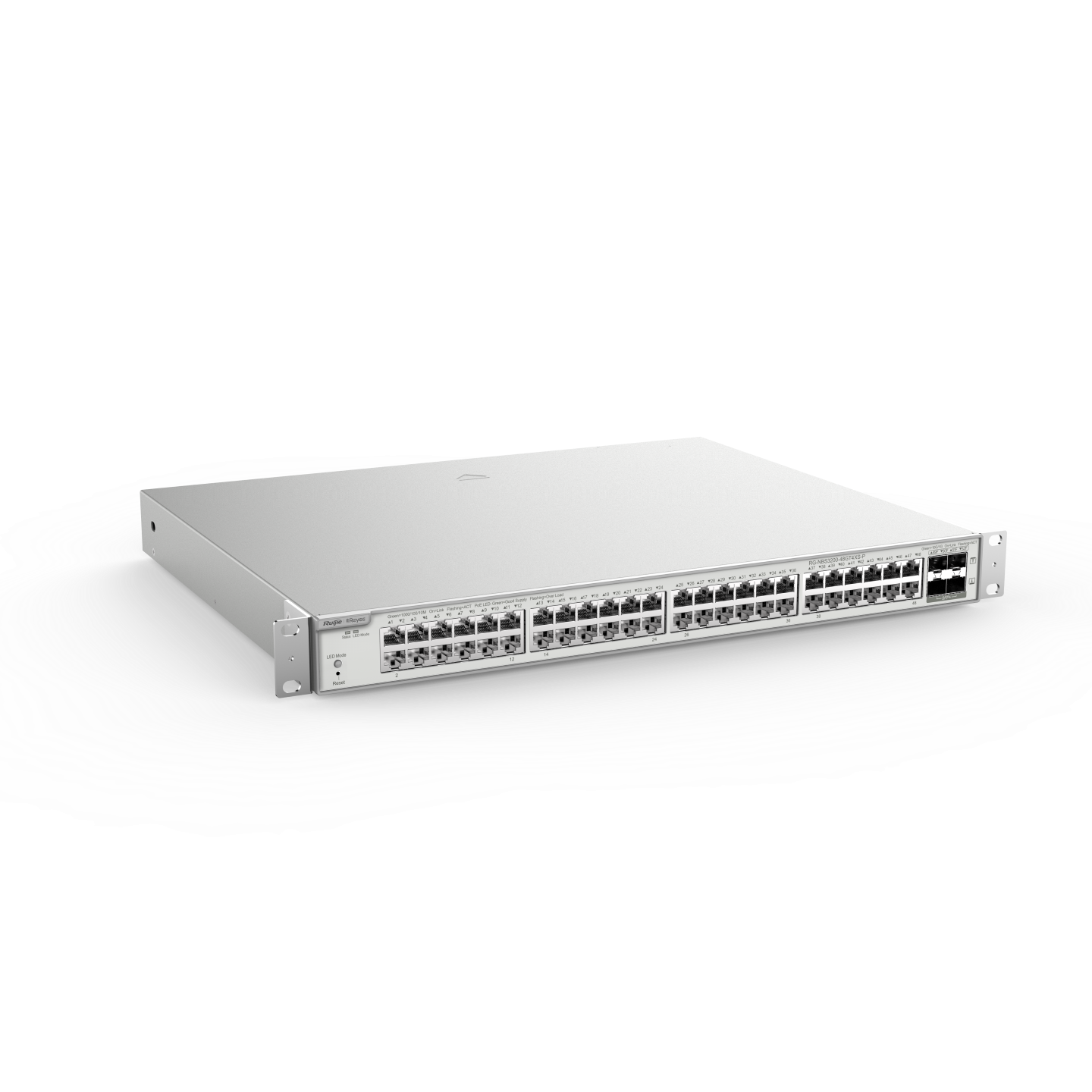 RG-NBS3200-48GT4XS-P 48-Port Gigabit Layer 2+ Cloud Managed PoE Switch – 48 PoE+ Ports, 4 × 10G SFP+ Uplinks, 370W, Enterprise-Class