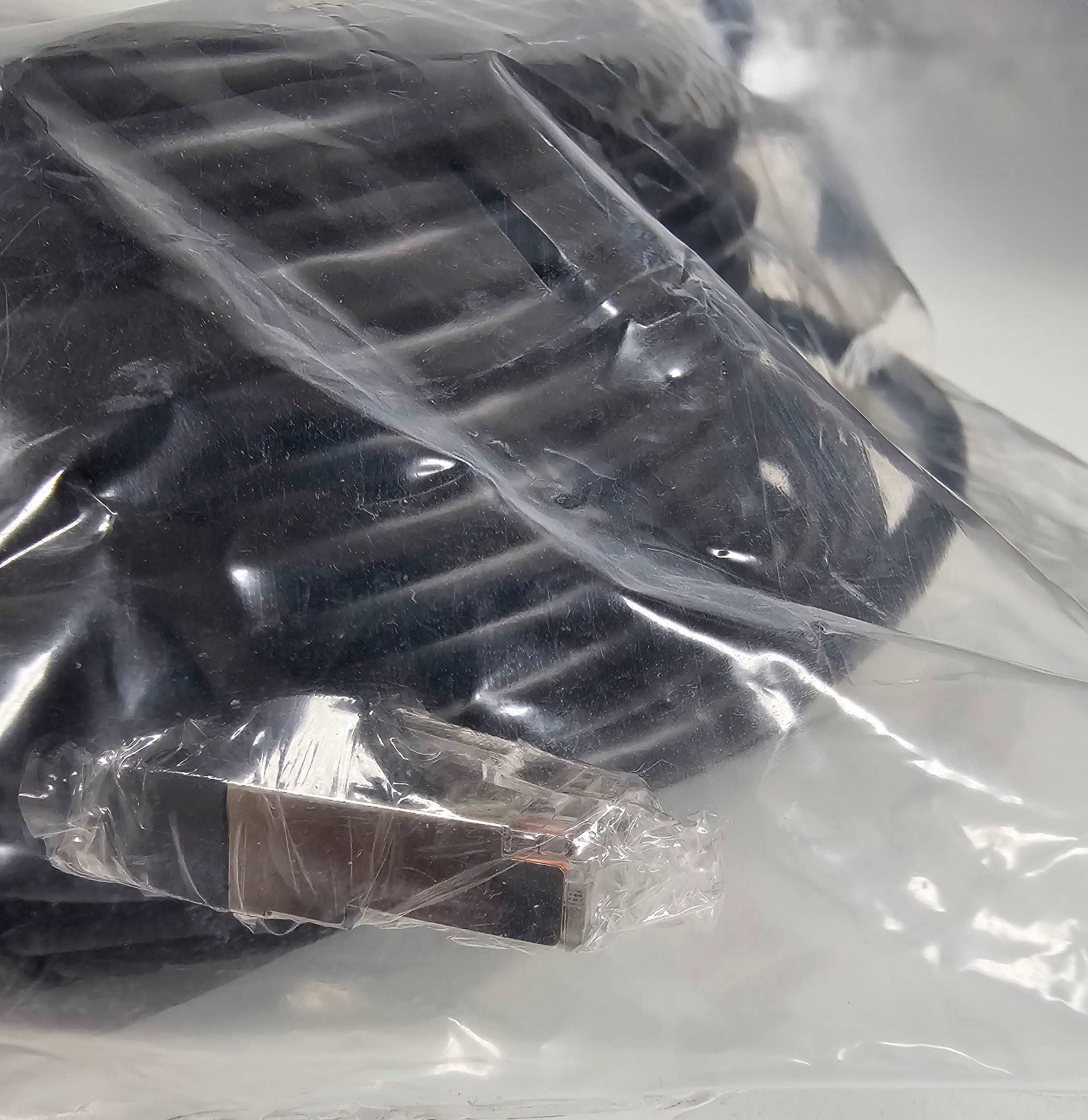 CCTV Cable 20m Shielded, black, heavy duty PoE Compatible, RJ45 (568B) for IP Cameras
