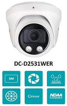 IDIS DC-D2531WER – 5MP Outdoor IR Turret Camera, 2.7–13.5mm Motorized Zoom, PoE, NDAA Compliant, IP67, IK10 – Promo Price Until 31-12-2025