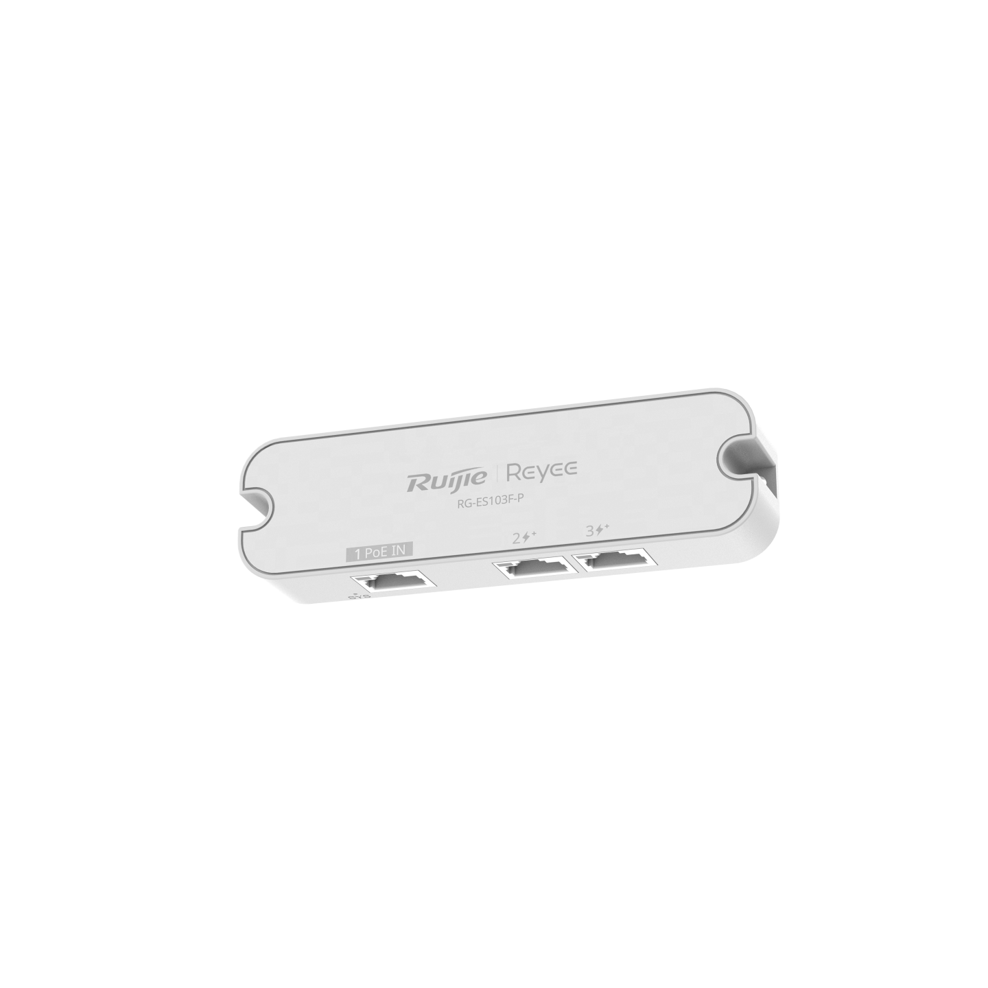 Ruijie Reyee RG-ES103F-P 3-port PoE unmanaged switch with 2 PoE+ ports and 30W PoE budget, designed for CCTV network connections.