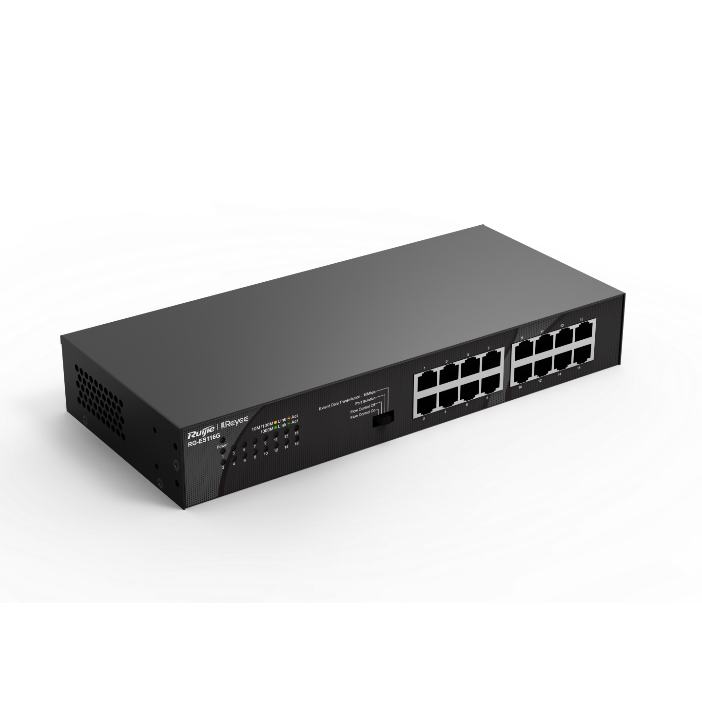 Ruijie RG-ES116G, 16-port 10/100/1000Mbps Unmanaged Non-PoE Switch