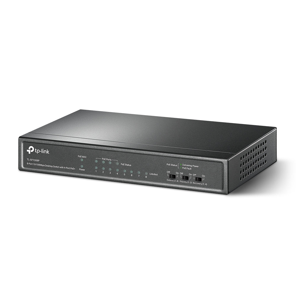 TP-Link TL-SF1008P 8-Port 10/100Mbps Desktop PoE+ Switch | Affordable Power and Connectivity