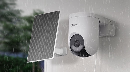EZVIZ HB8 Lite + 5W Solar Panel Kit – 2K+ Battery-Powered Pan & Tilt Wi-Fi Security Camera