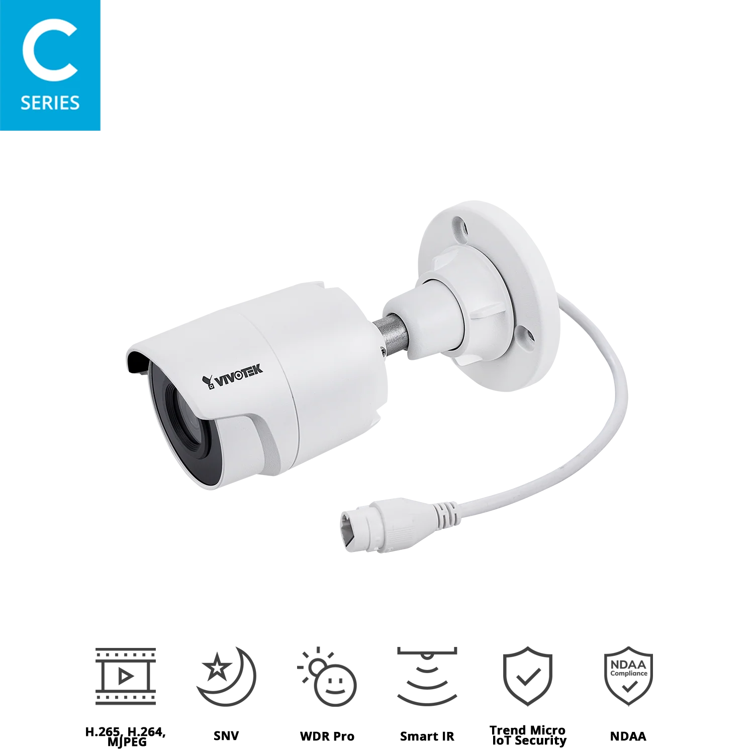 VIVOTEK IB9380-H 5MP Fixed Bullet IP Camera – H.265, Smart IR, 30M Night Vision, IP66, IK10, WDR Pro