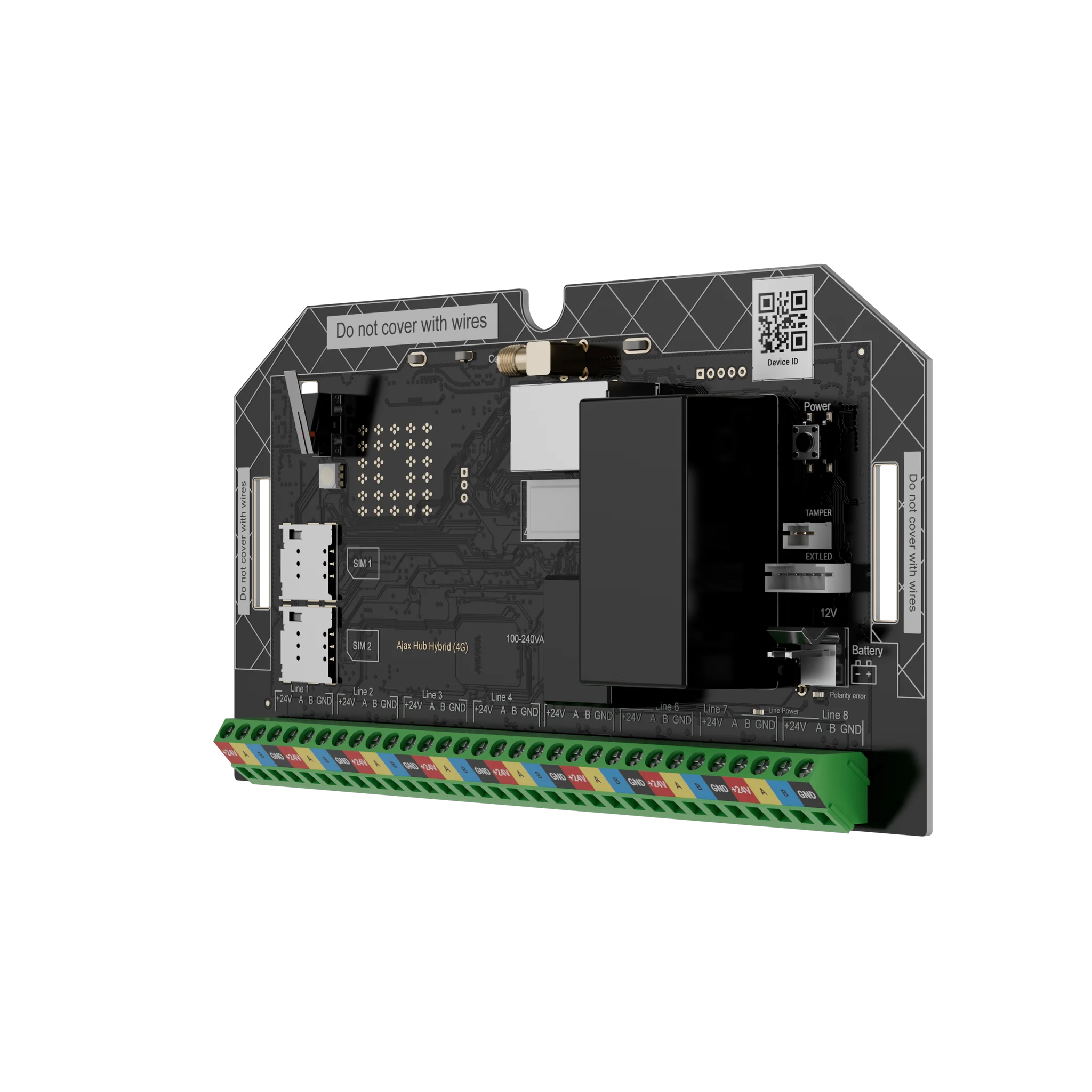 AJAX Superior Fibra Hub Hybrid (4G) Without Casing White Hybrid Security Control Panel for Case D – AJAX#124108 - CCTV Importers