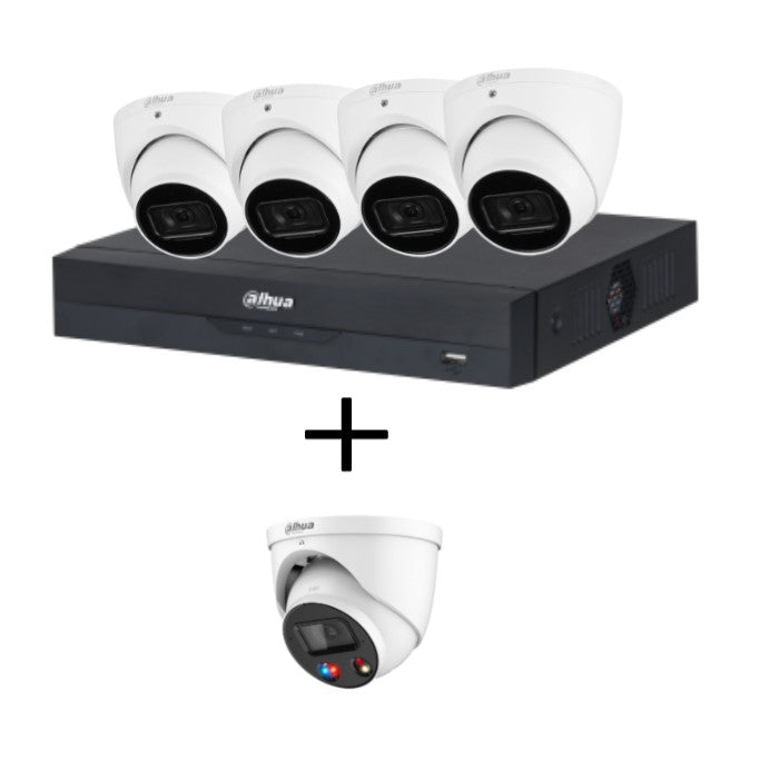 Dahua 6MP/8MP upto 8-Camera Security Kit with 8CH AI NVR – Standard and TIOC Advanced 3.0, PoE, Starlight, Two-Way Audio