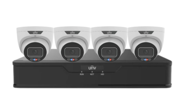 Uniview 8MP CCTV Kit – Up to x4 Cameras with 4-Channel NVR and HDD (8MP Triguard Series) IPC3638SS-ADF28KMC-I1