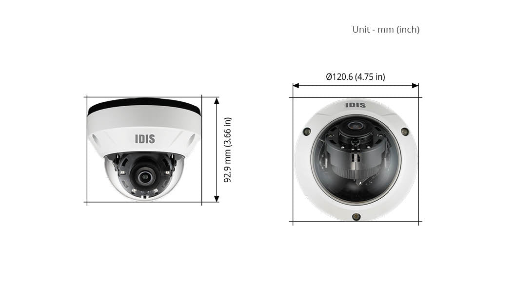 DC‑D4811WRX‑3.3MM 8MP Outdoor IR Dome Camera – Fixed 3.3 mm Lens, IP67, IK10, NDAA, PoE