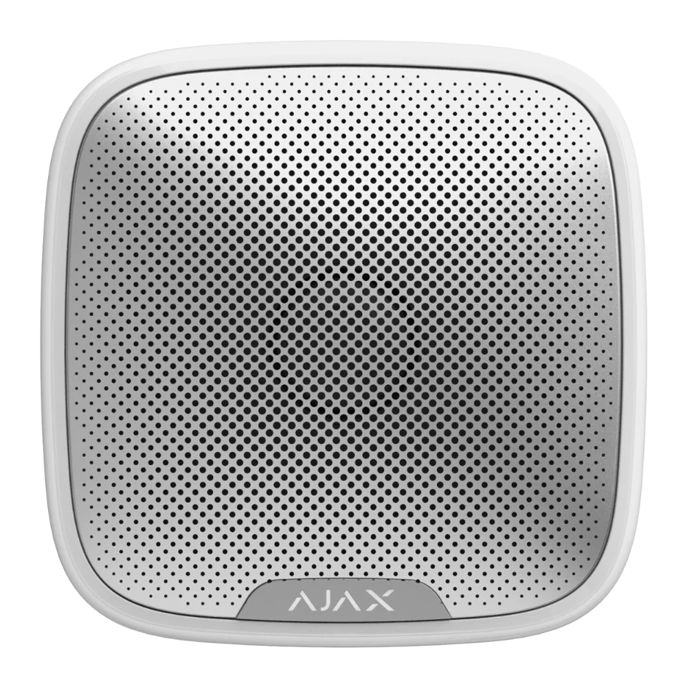 AJAX StreetSiren Jeweller White/Black Wireless Outdoor Siren 113dB IP54 – AJAX#30672 - CCTV Importers