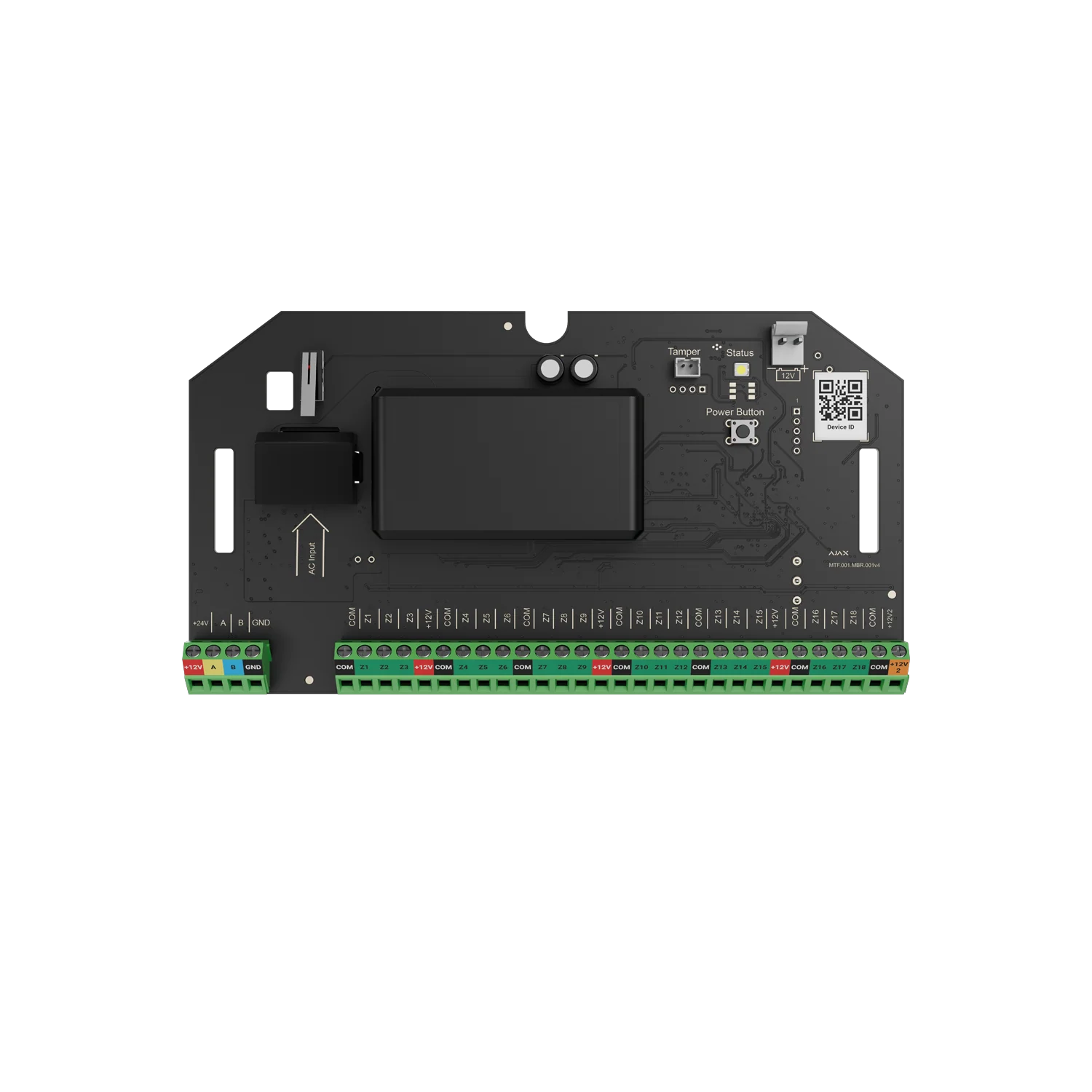 AJAX#147057 Ajax Superior MultiTransmitter Fibra (Without Casing) – 18-Zone Wired Integration Module for Third-Party Security Devices