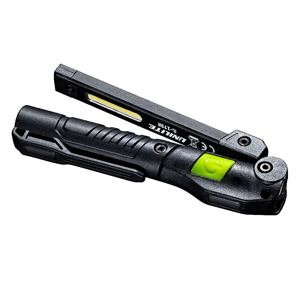 Unilite IL-175R Folding Inspection Rechargeable LED Light | 175 Lumens, Magnetic Base, Pocket Clip, Ultra-Compact, USB-C Charging