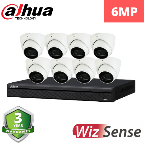 Dahua Kit 6tb HDD+ hdw3666 / hdw 3649 + 8 ch nvr AI