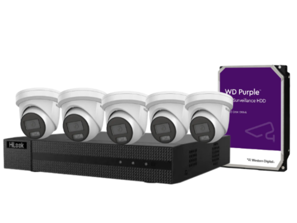 HiLook Up-To x8 6MP CCTV Kit with 8-Channel 4K NVR, IPC-T361H-MU#AUS AI Cameras, Built-In Microphone & HDD – Complete Surveillance Solution
