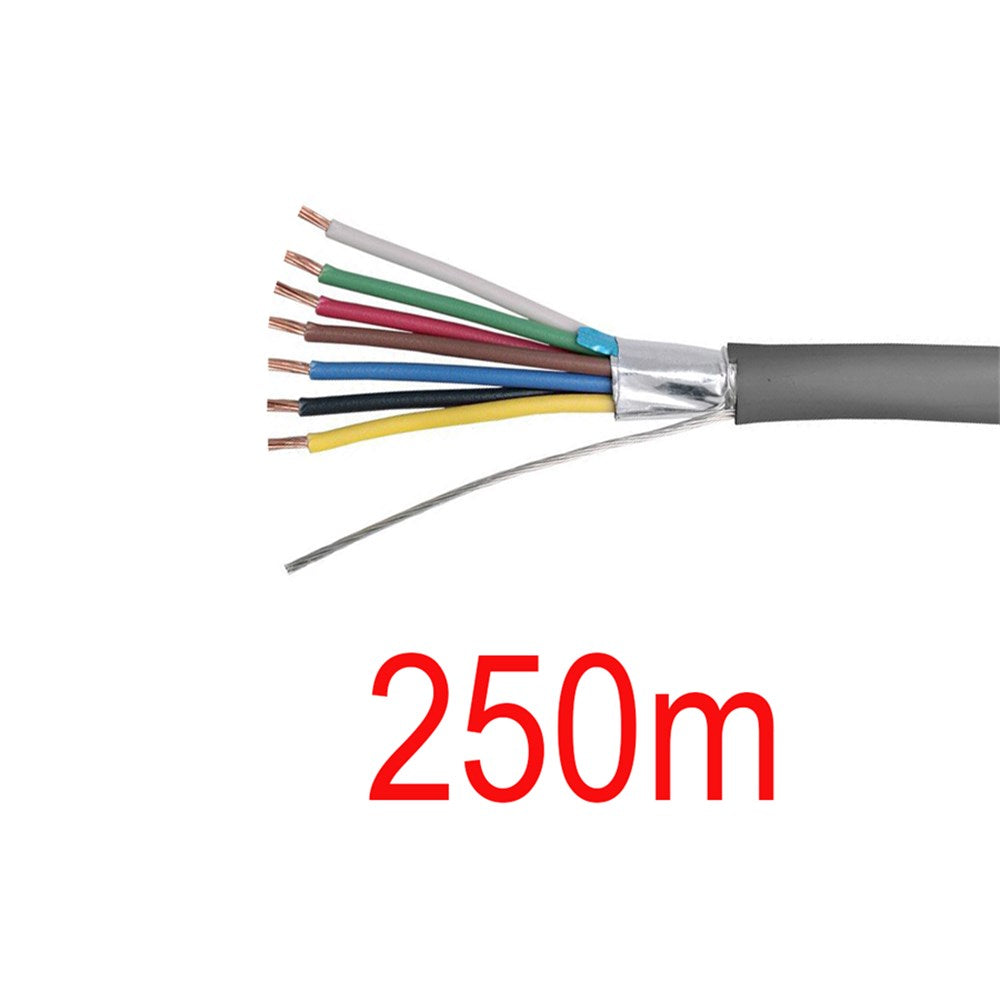 Garland 7 Core 14/0.20mm Shielded Security Cable – 250m Roll | MC147S | 21AWG, Screened, Grey PVC Sheath, ELV Rated