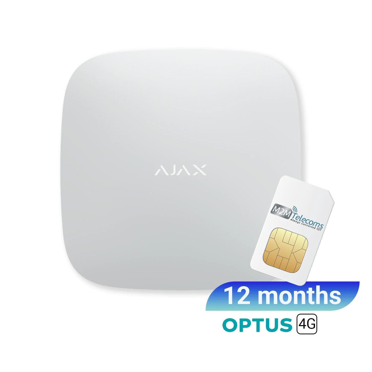 AJAX Hub 2 (4G) Jeweller White Optus 4G SIM Included 12/24/36 Months Plan Wireless Security Hub – AJAX#80011 - CCTV Importers