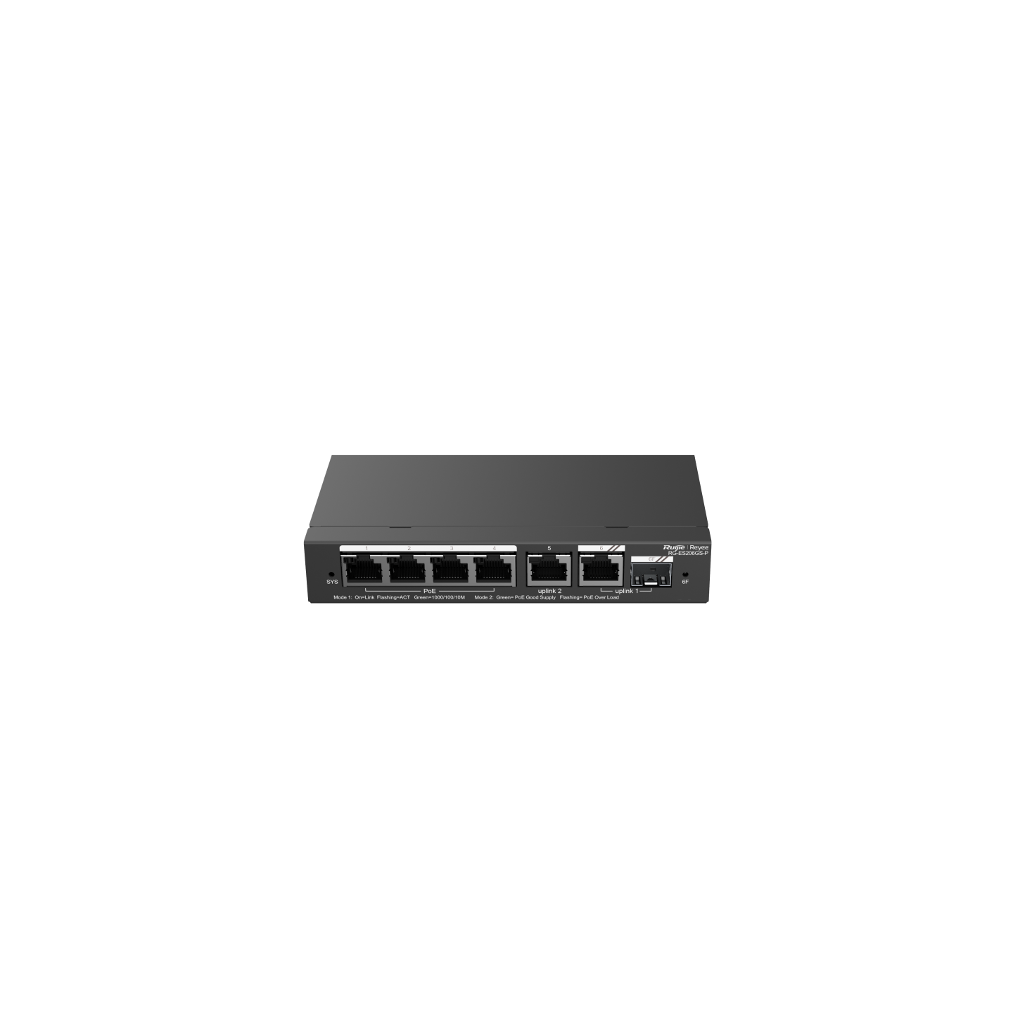 RG-ES206GS-P 6-Port Gigabit Smart Cloud Managed PoE Switch – 4 PoE+ Ports, Fanless, Ideal for Enterprise, Surveillance & Hospitality Networks