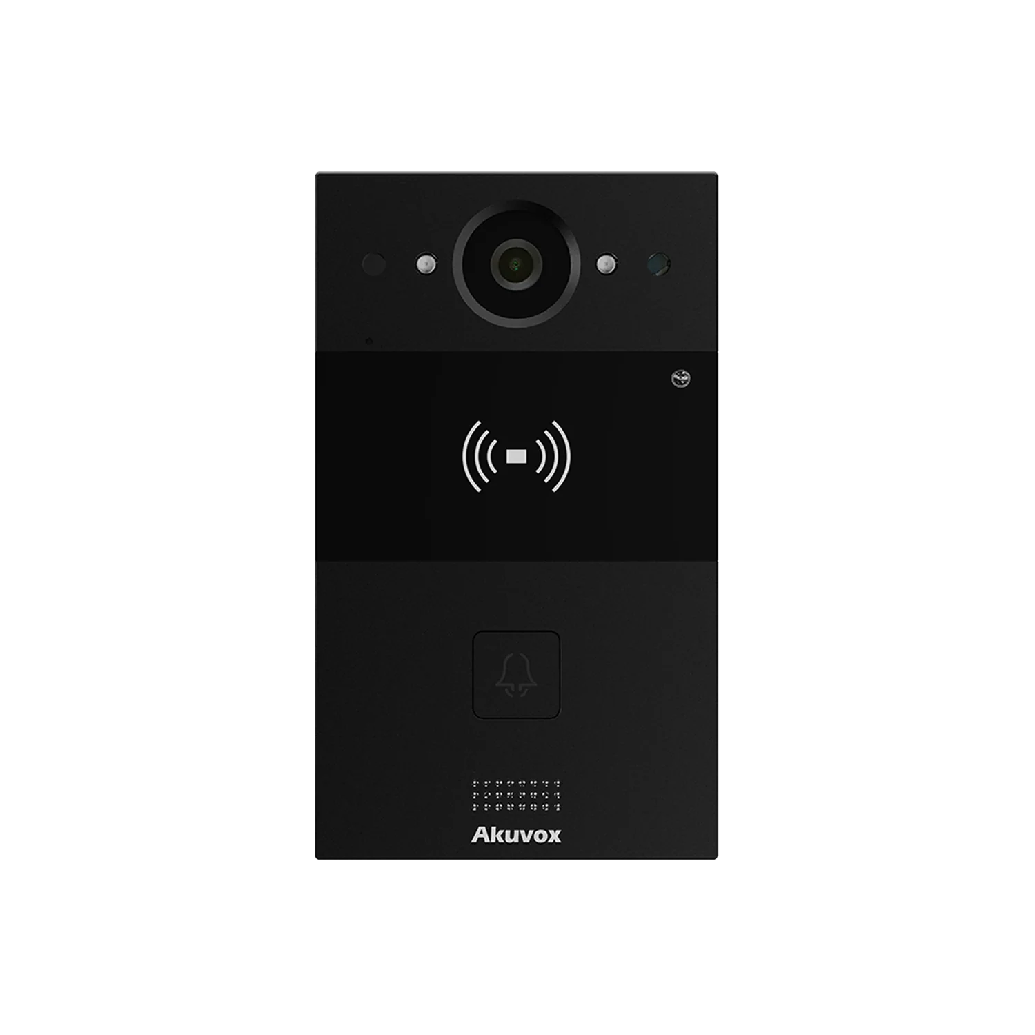 Akuvox R20A Black Compact IP Video Door Phone – Single Button, 2MP Wide-Angle Camera, SIP/ONVIF, PoE, Vandal-Resistant, Surface & Flush Mount