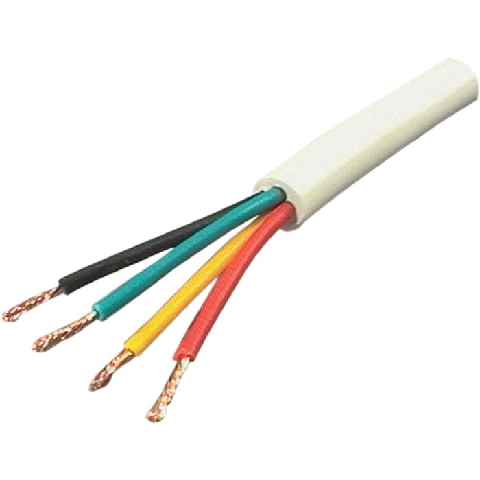 Electra Cables 4-Core Security Cable CBLSEC140204C-100WHT – 14/0.20mm, 100m, PVC Sheath, White | AS/NZS Compliant for Alarm and Access Control Systems