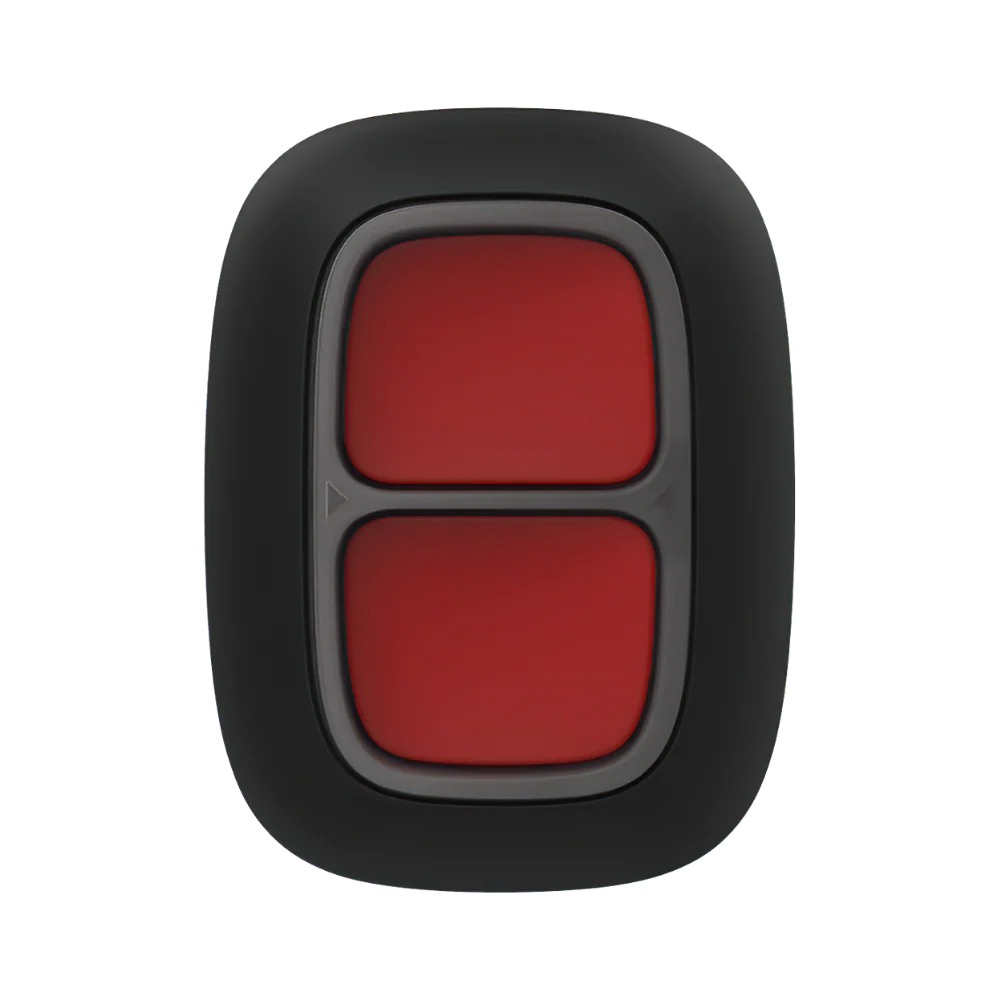 AJAX#30623 – Ajax DoubleButton Jeweller Wireless Hold-Up / Panic Button (Black) - CCTV Importers