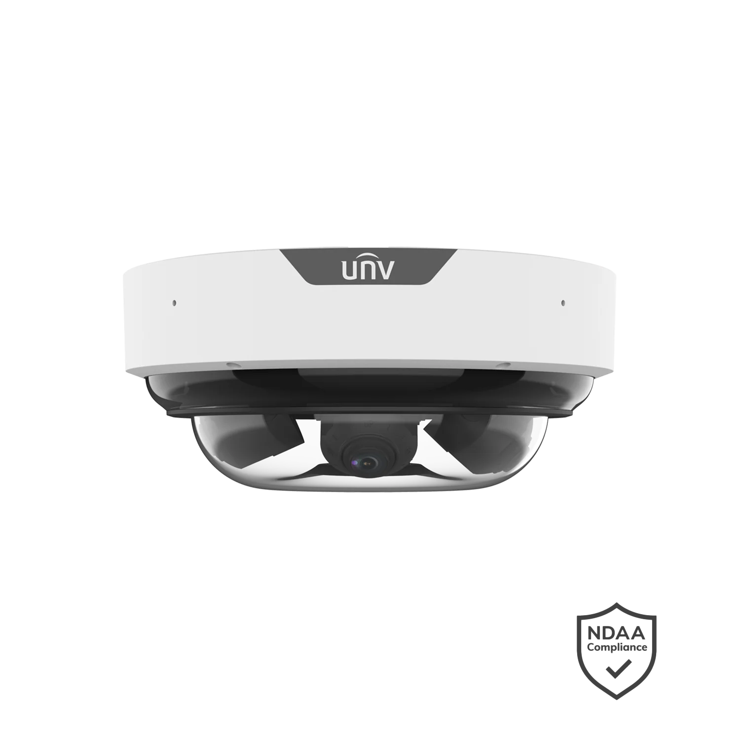 Uniview IPC8645EA-ADZKM-I1 4 x 5MP MultiView Wise-ISP VF IR Dome Network Camera, 20MP Super Startlight IR 4-Directional Panoramic, Pro Series