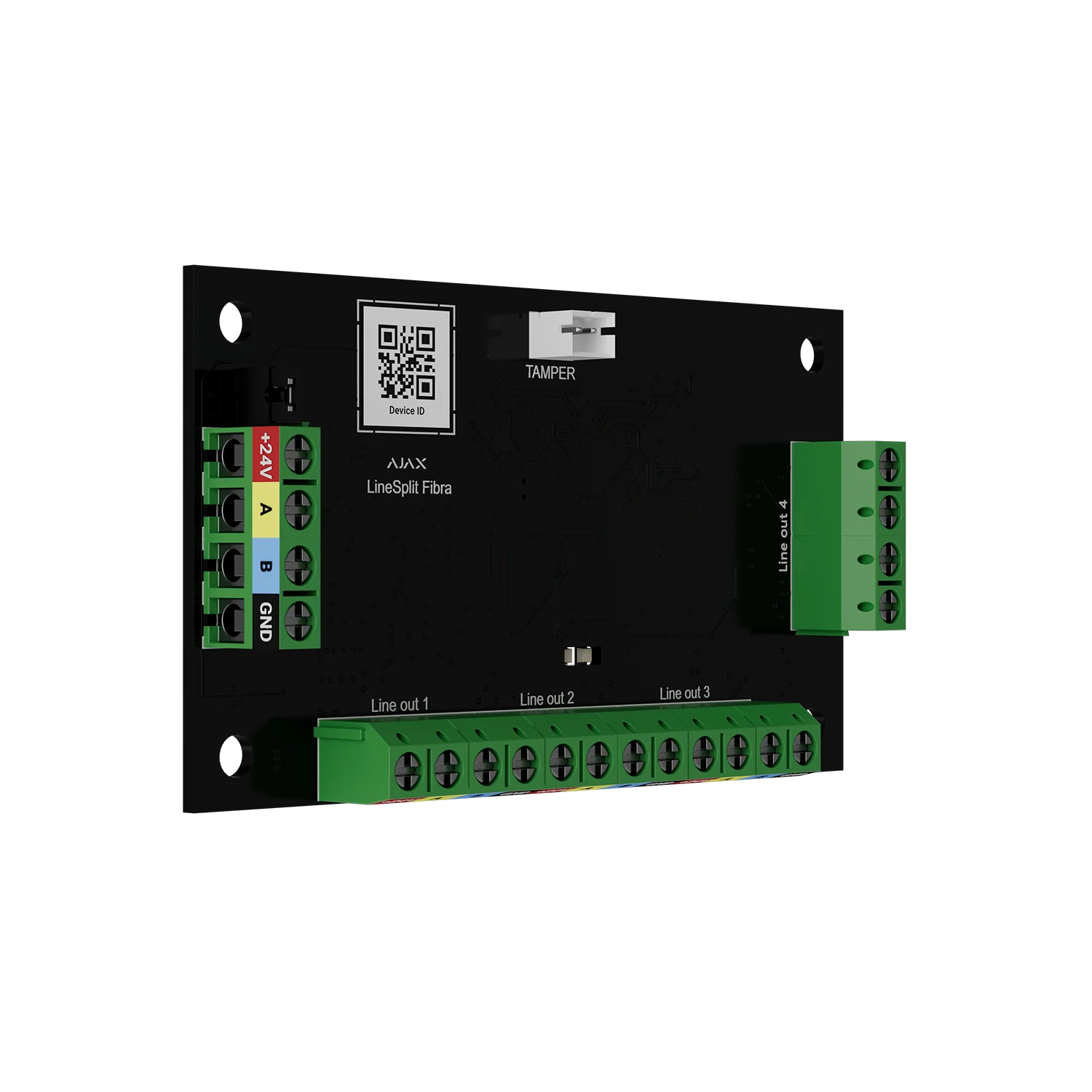 AJAX#57204 Ajax Superior LineSplit Fibra 4-Way Fibra Line Splitter Module, Wired Security System Expansion Module