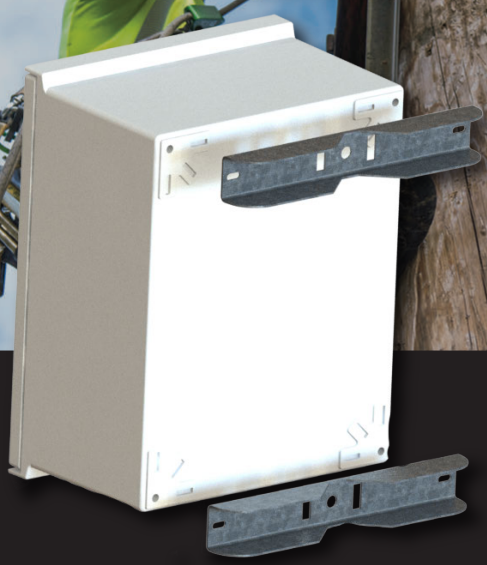 ALLBRO Galvanised Pole Mount Brackets for Allbrox 003 Enclosures – Part No: ALL-POLE-3-GAL