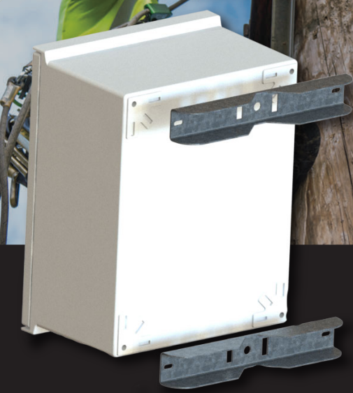 ALLBRO Galvanised Pole Mount Brackets for Allbrox 004/4D Enclosures – Part No: ALL-POLE-4-GAL