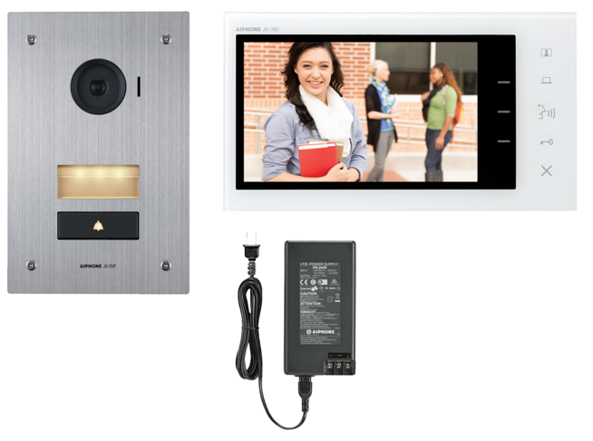 AIPHONE JV Series Video Intercom Kit – Recessed Mount Door Station with 7" LCD Monitor | JVS-1F
