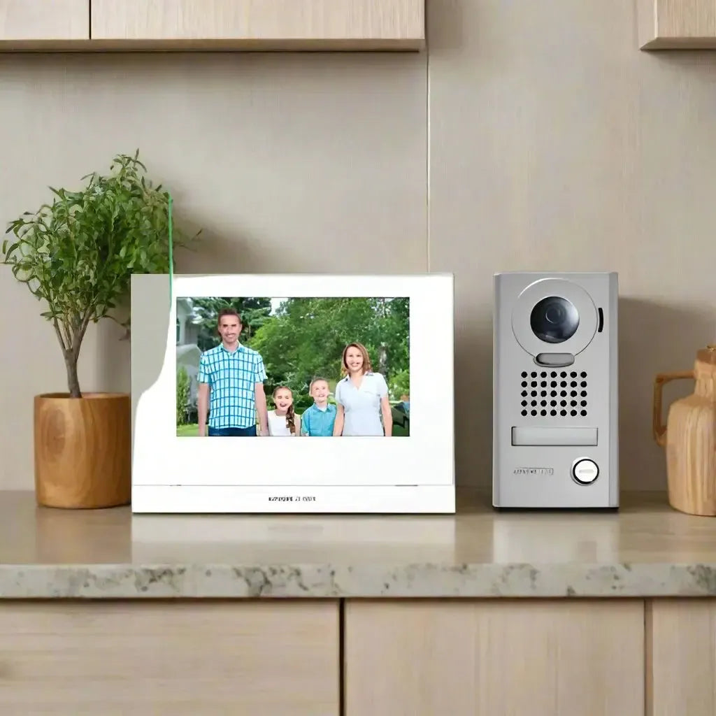 Aiphone JOS-1VW Mobile-Ready Box Set with Surface-Mount Door Station Wireless Video Intercom Kit -7" Touchscreen, Smartphone Compatible | JO Series - CCTV Importers