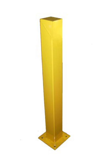 BOLLARD100/Y 1M STRAIGHT VERTICAL BOLLARD NO FACEPLATE OR GOOSENECK YELLOW