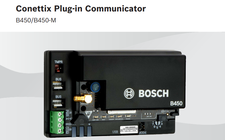 Bosch B450-M Conettix Plug-in Communicator Interface – Cloud ID Support for B444-G LTE Module, Compatible with Solution 2000 & 3000