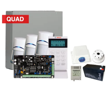 Bosch Solution 3000 kit+ 3 x Quad Detectors with Icon LCD Keypad + Accessories Included