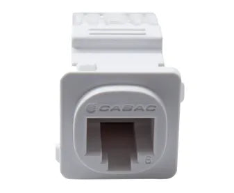 CABAC J6/10 JACK CAT6 K/110 CLIPSAL STYLE WHITE QTY 10