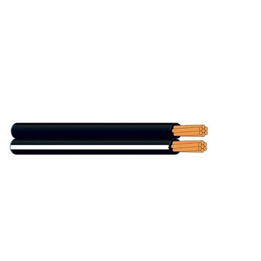 Electra 2 Core 24/0.20 Figure-8 Security Cable 100m Roll – Black/White PVC | CBLFIG824020-100BLK/WHT