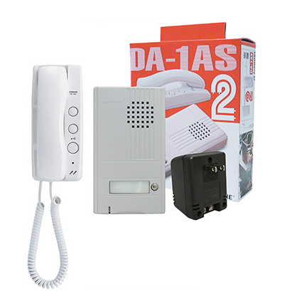 Aiphone DA-1ASK DA Series 1-Call Audio Intercom Kit with Silver Door Station, DA-1MD Handset & Door Release