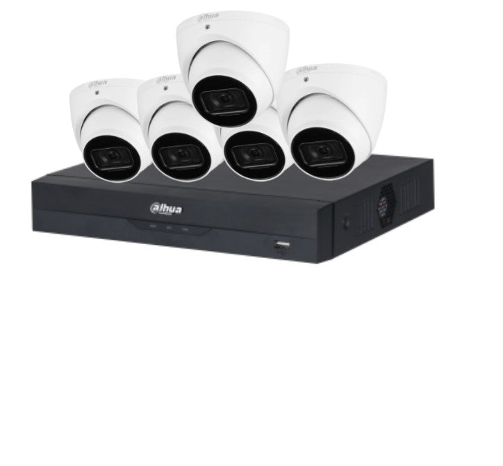 Dahua 6MP/8MP upto 8-Camera Security Kit with 8CH AI NVR – Standard and TIOC Advanced 3.0, PoE, Starlight, Two-Way Audio