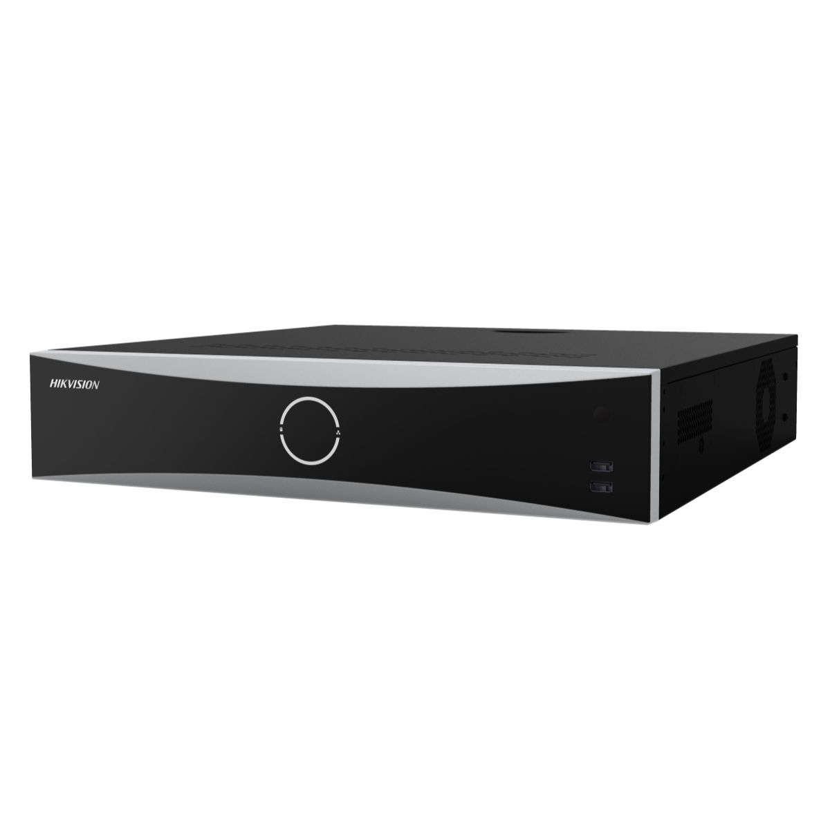 Hikvision iDS-7732NXI-M4/X 32-channel 8K DeepinMind AI network video recorder with multiple ports and cooling vents.