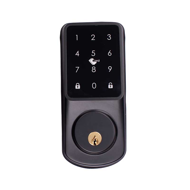 LIONHEAD FRANKLIN Digital Deadbolt – Black | Smart Keyless Entry with Bluetooth, Fingerprint & App Control | Model: LHL-DBT2-B-FRANKLIN